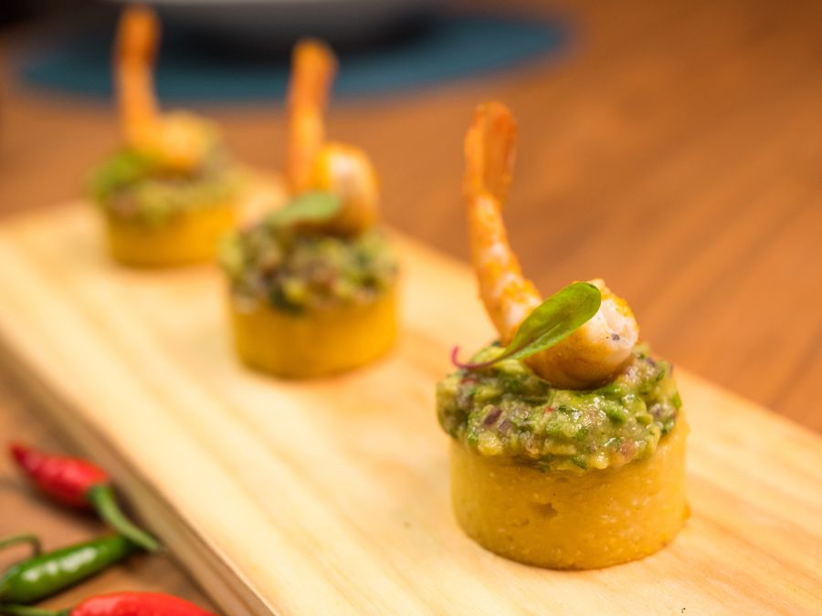 Canapés de Camarão